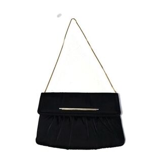 Vintage Black Crown Lewis Handbag Mid Century Modern Handbag,